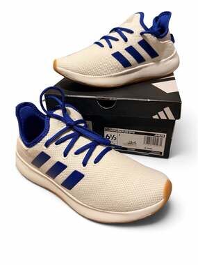 NEW Adidas Cloudfoam Pure SPW Size 6.5 Women White Royal Blue Sneakers JI4878